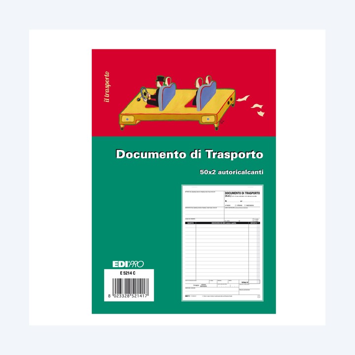 Blocco DDT 50/50 fogli autoricalcanti 23 x 15cm Edipro | Ecotempo