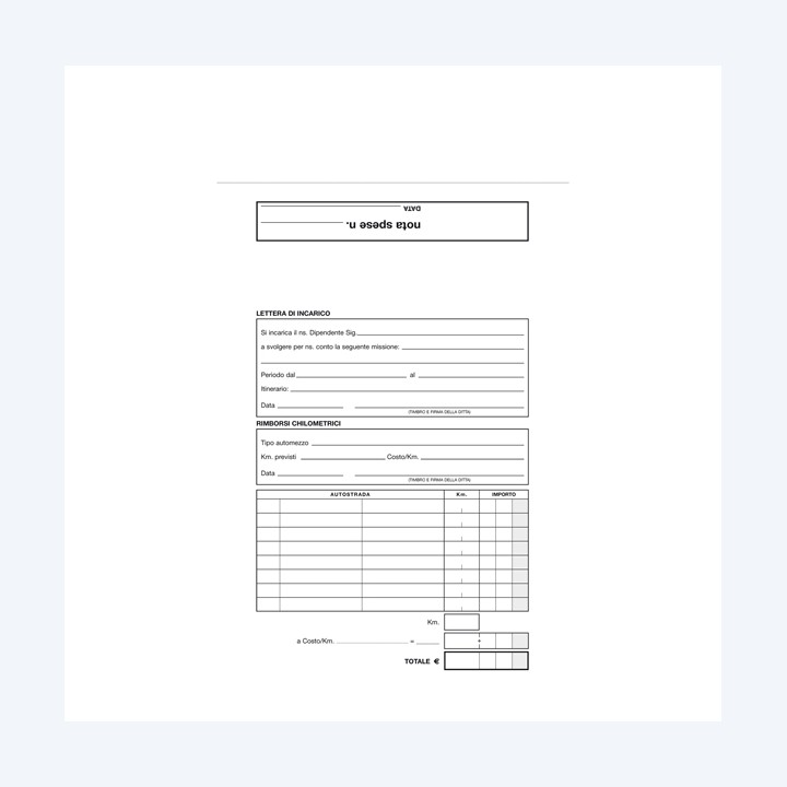 Blocco buste nota spese 28 x 15cm Edipro conf. 25 buste | Ecotempo