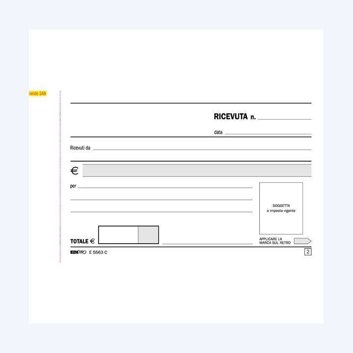 Blocco ricevute generiche 50 fogli 2 — 50278 | Ecotempo