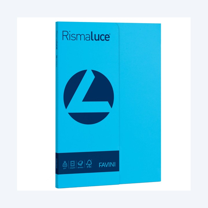 Carta Rismaluce Small A4 200 gr azzurro — 50579 | Ecotempo