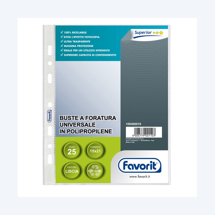 Buste forate Special PP Superior liscio — 50983 | Ecotempo