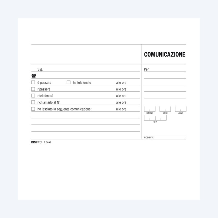 Blocco comunicazioni telefoniche uso — 51158 | Ecotempo