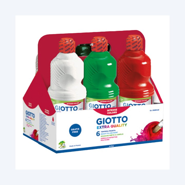 Schoolpack 6 flaconi tempera pronta — 51282 | Ecotempo