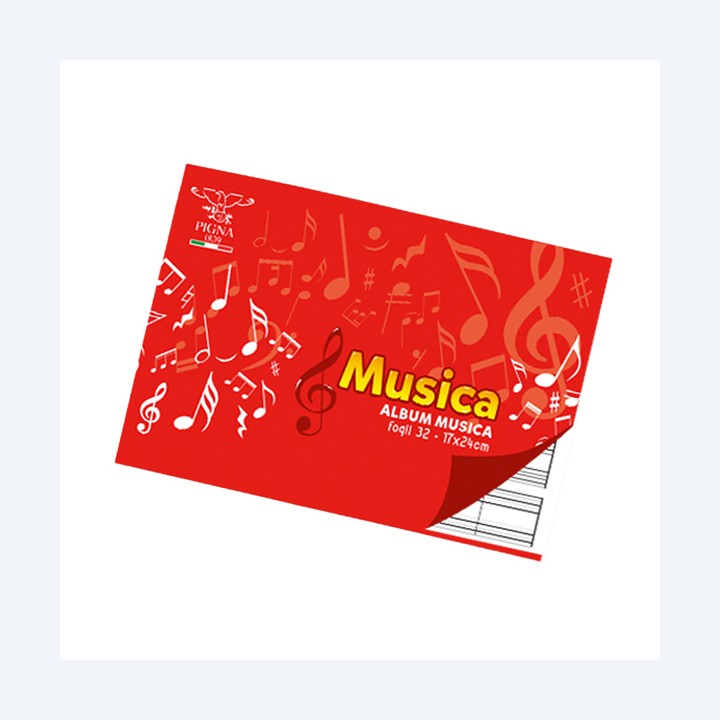 Album Musica 17x24cm 5 pentagrammi 16 fogli 85gr Pigna | Ecotempo
