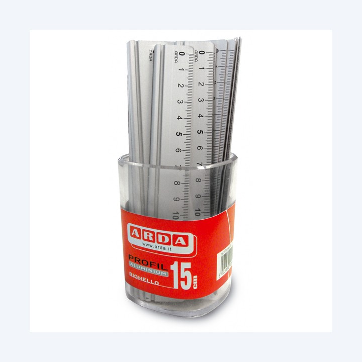 Barattolo 15 righelli 15cm alluminio Arda | Ecotempo