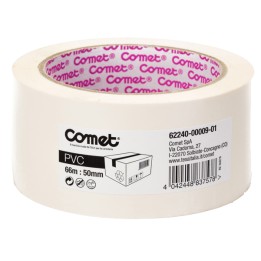 Nastro adesivo 5 cm x 66 m PVC bianco Comet | Ecotempo