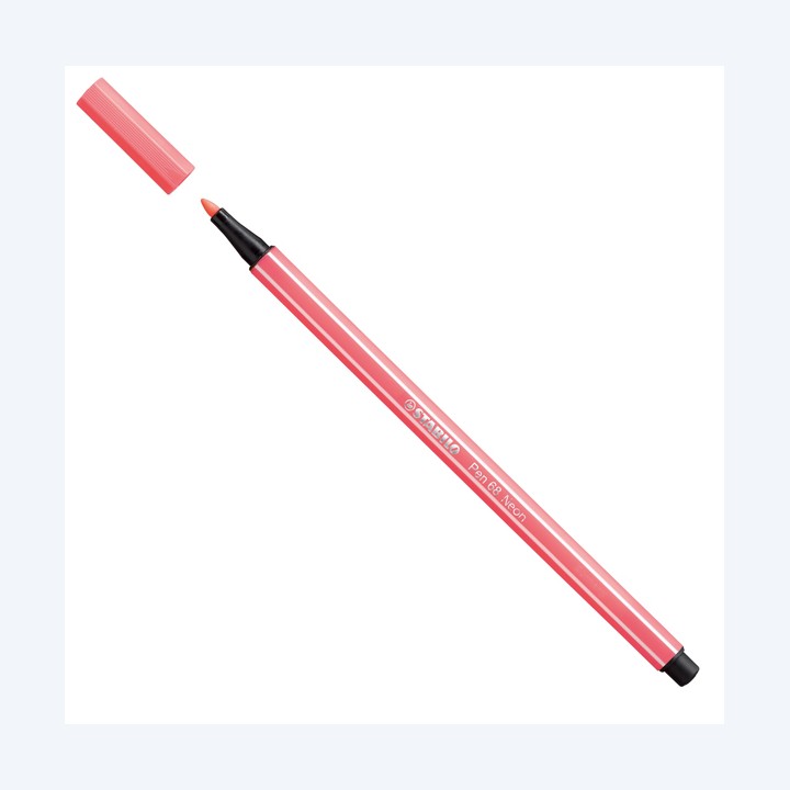 Pennarello Pen 68 rosso neon 040 Stabilo | Ecotempo