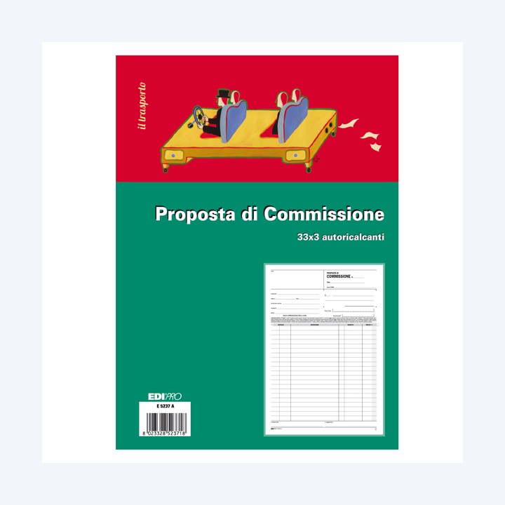 Blocco copia commissioni 33 fogli 3 — 51911 | Ecotempo