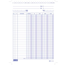 Schede dare/avere/saldo/iva 24x17 cm — 52867 | Ecotempo
