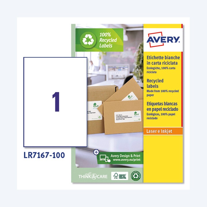 AVERY Etichette adesive in carta — 53136 | Ecotempo