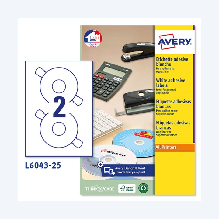AVERY Etichette adesive tonde L6043 in — 53138 | Ecotempo