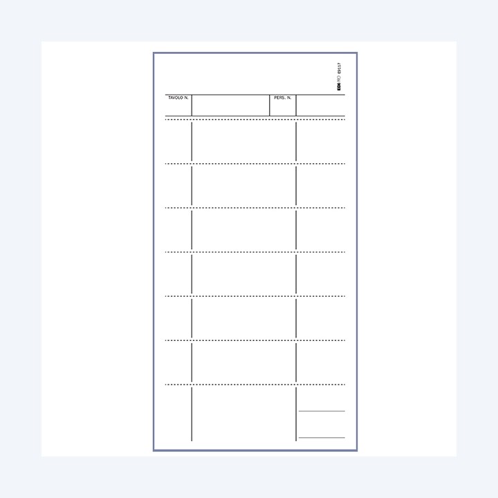 Blocco comande a 7 tagliandi 25/25 — 53572 | Ecotempo