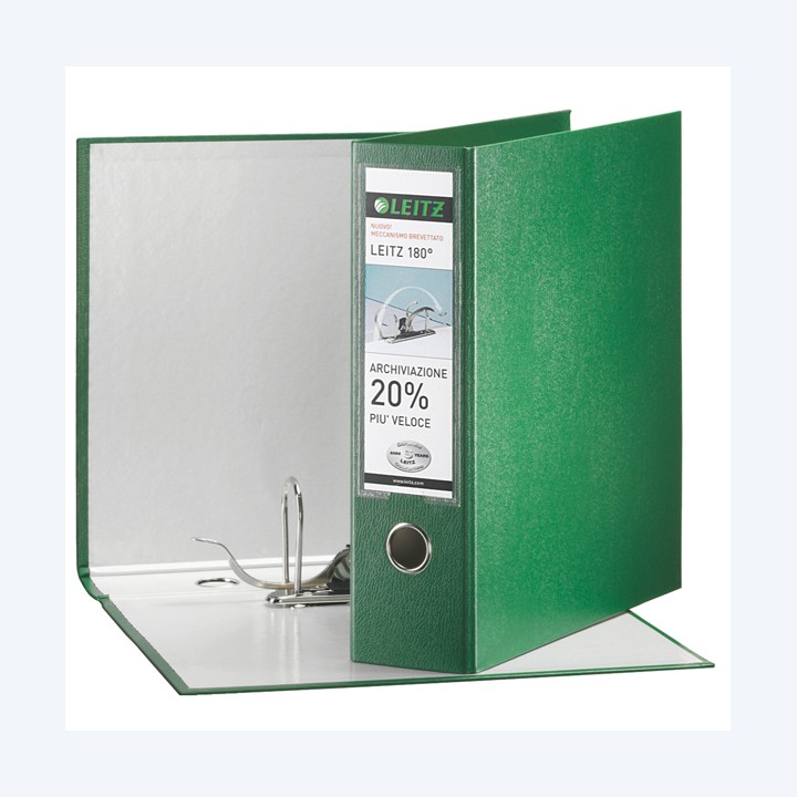 Registratore Leitz 180° G65 dorso 8 cm — 53904 | Ecotempo