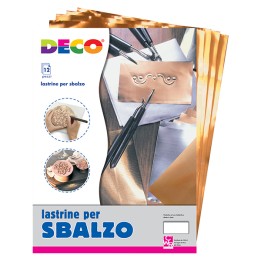 Lastre alluminio/rame 20 x 30 cm Deco conf.12 pezzi | Ecotempo
