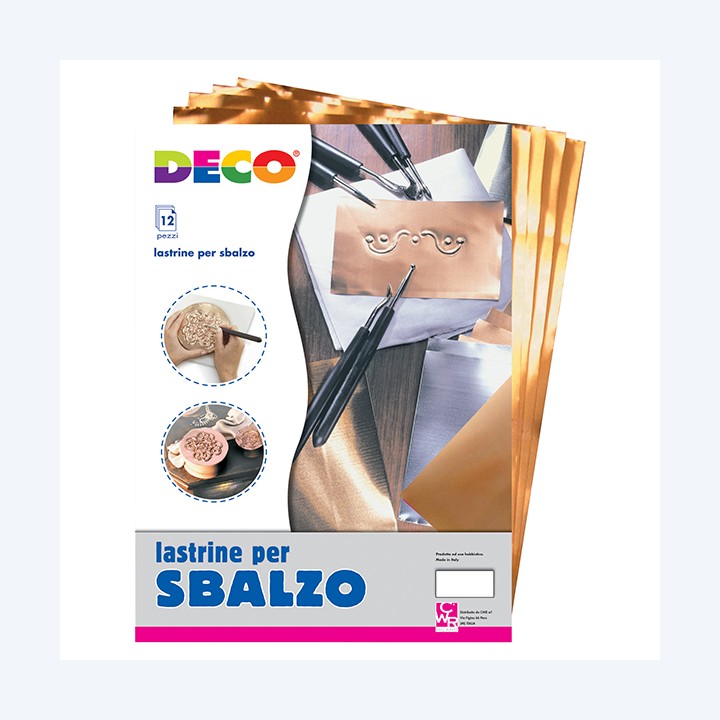 Lastre alluminio/rame 20 x 30 cm Deco conf.12 pezzi | Ecotempo