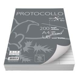 Fogli protocollo Quaxima A4 uso bollo — 54919 | Ecotempo