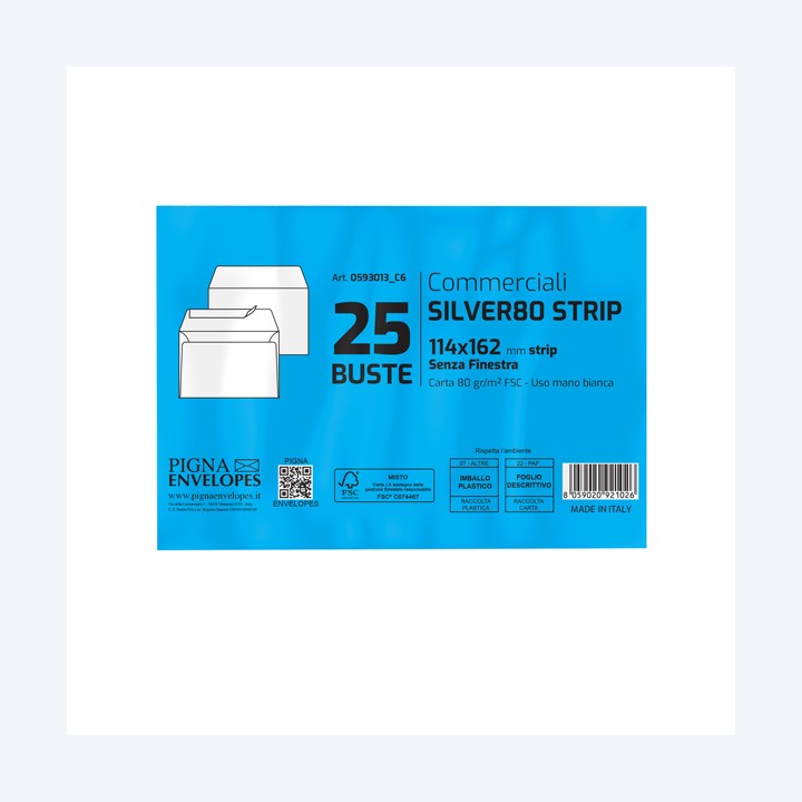 Busta Silver80 Strip FSC internografata — 54932 | Ecotempo