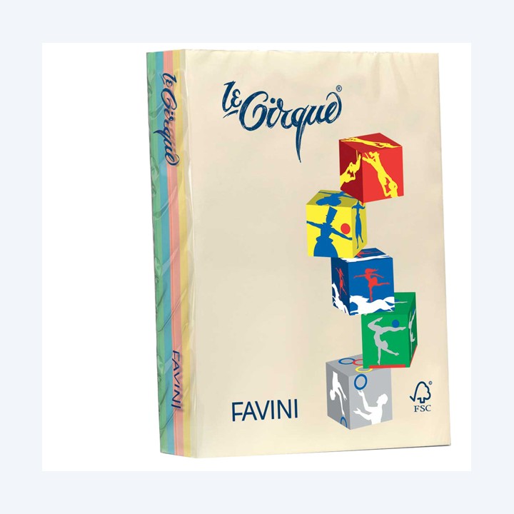 Carta Le Cirque A4 160 gr mix 5 colori — 55509 | Ecotempo