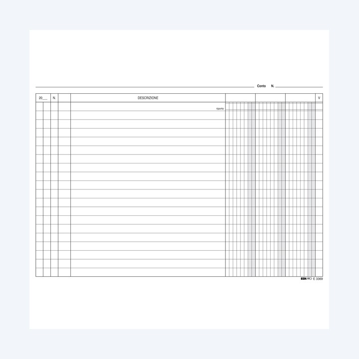 Schede 3 colonne 17 x 24 cm orizzontale — 56342 | Ecotempo