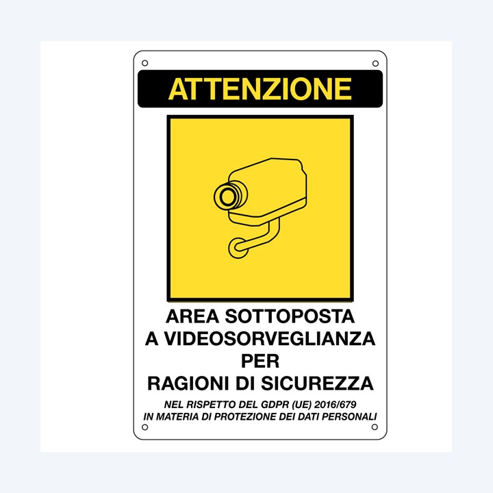 Cartello adesivo AREA SOTTOPOSTA A — 56442 | Ecotempo