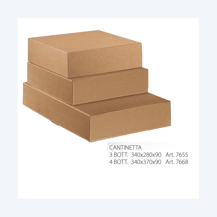 Scatola in cartone Onda avana fino a 4 — 56472 | Ecotempo