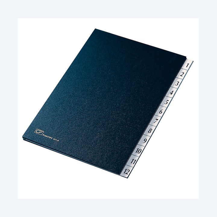Classificatore numerico 1/12 24x34 cm blu Fraschini | Ecotempo