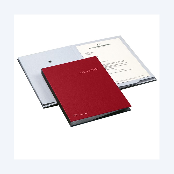 Libro firma 18 intercalari 24x34 cm rosso Fraschini | Ecotempo