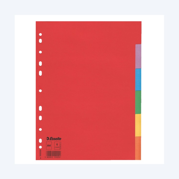 Separatore Economy 6 tasti cartoncino — 56708 | Ecotempo