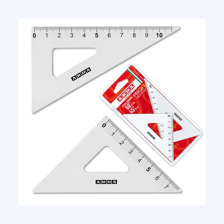 Coppia squadra Profil 45/60gradi 12cm alluminio Arda | Ecotempo