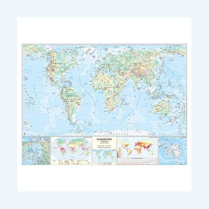 Carta geografica Mondo scolastica murale Belletti | Ecotempo