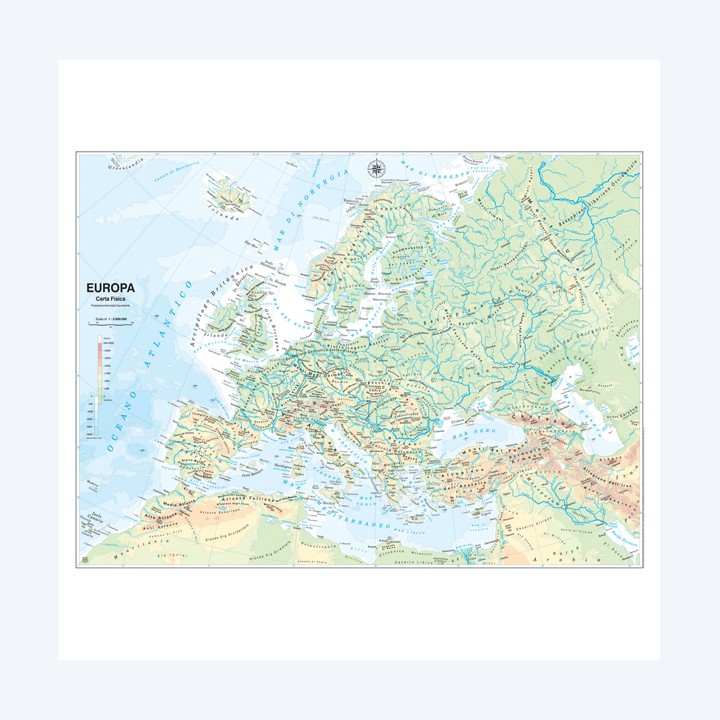 Carta geografica Europa scolastica murale Belletti | Ecotempo