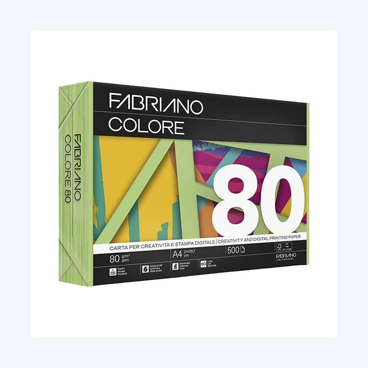Carta Fabriano Colore A4 80 gr colori — 57163 | Ecotempo