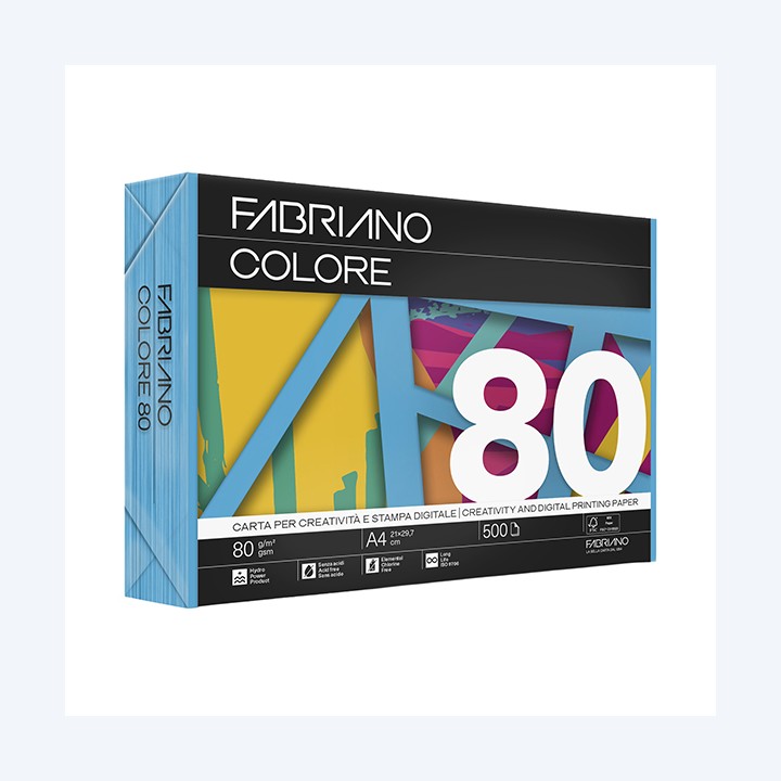 Carta Fabriano Colore A4 80 gr colori — 57164 | Ecotempo
