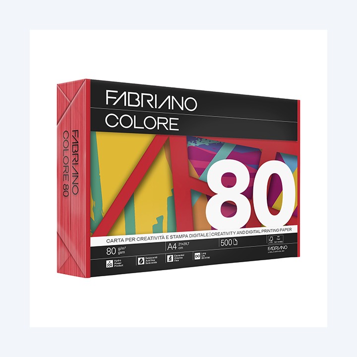 Carta Fabriano Colore A4 80 gr colori — 57166 | Ecotempo