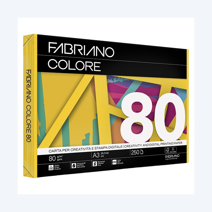 Carta Fabriano Colore A3 80 gr colori — 57174 | Ecotempo