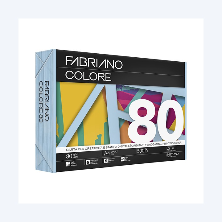 Carta Fabriano Colore A4 80 gr colori — 57176 | Ecotempo