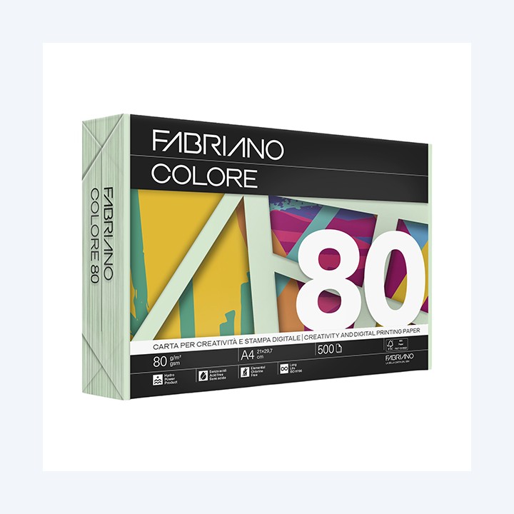 Carta Fabriano Colore A4 80 gr colori — 57185 | Ecotempo