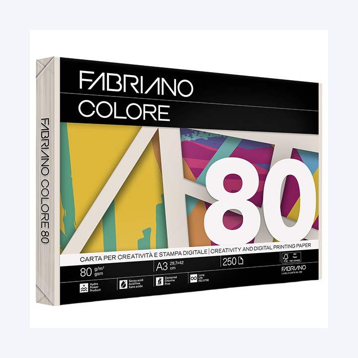 Carta Fabriano Colore A3 80 gr colori — 57189 | Ecotempo