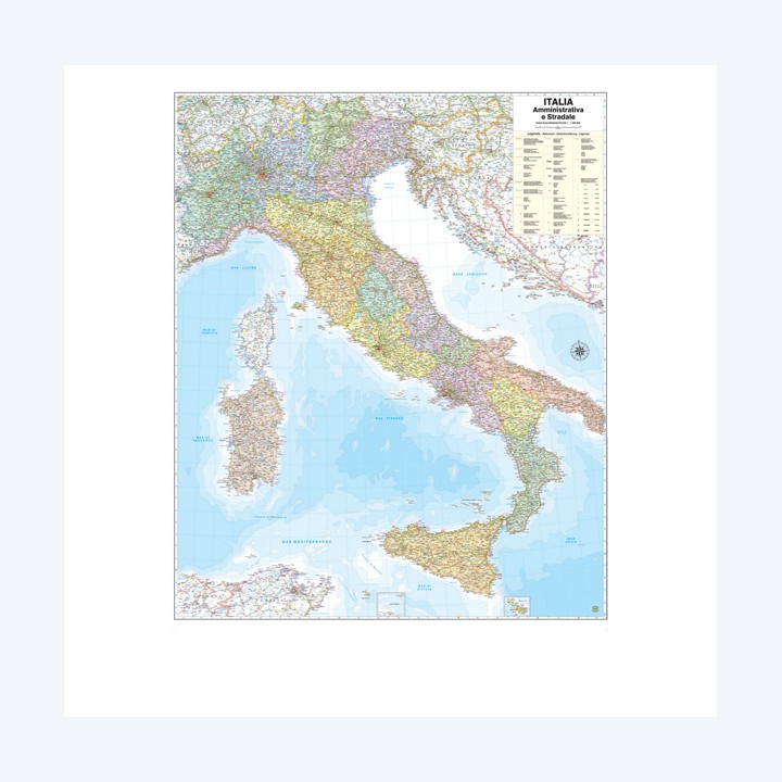 Carta geografica Italia amministrativa — 57413 | Ecotempo