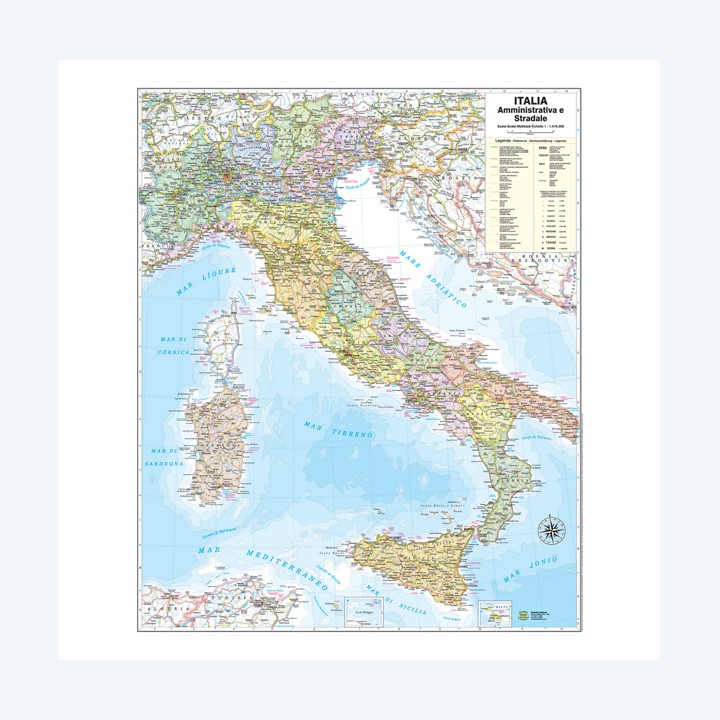 Carta geografica Italia amministrativa — 57414 | Ecotempo