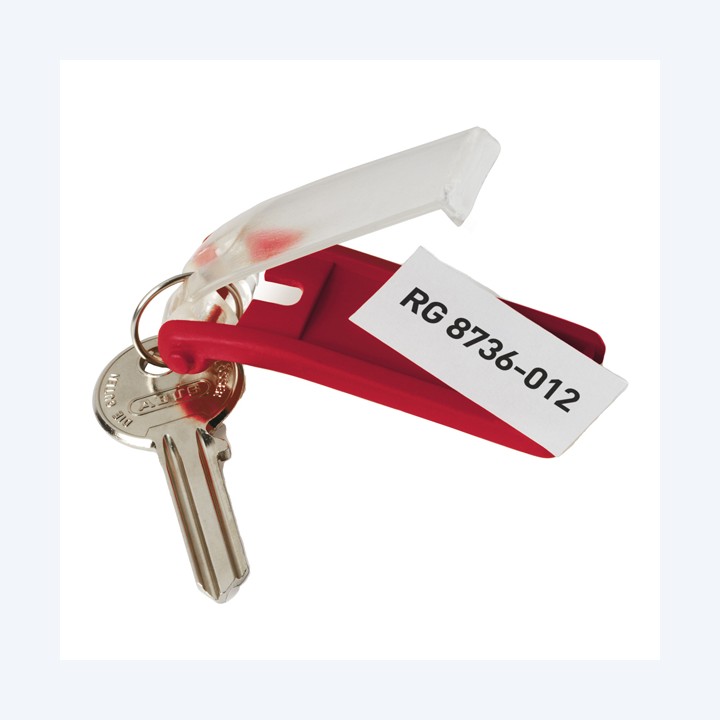 Portachiavi Key Clip rosso Durable conf. 6 pezzi | Ecotempo