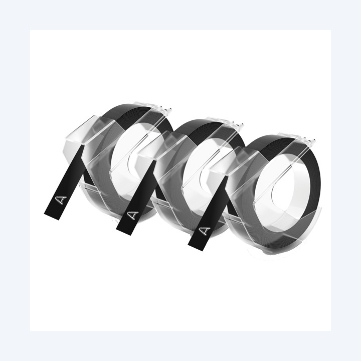 Nastro a rilievo 9 mm x 3 mt nero Dymo blister 3 nastri | Ecotempo