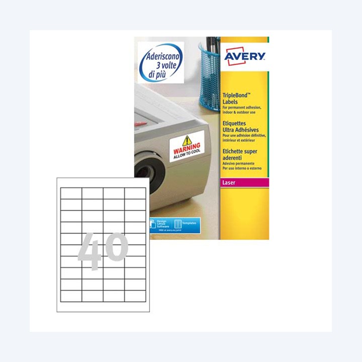 AVERY Etichette adesive extra strong — 58431 | Ecotempo