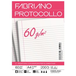 Foglio protocollo A4 1 rigo c/margine — 58725 | Ecotempo