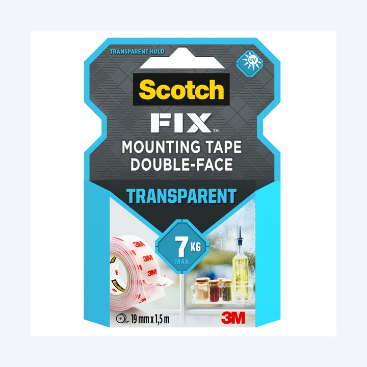 Nastro biadesivo FIX 19 mm x 1,5 m LDPE — 59102 | Ecotempo