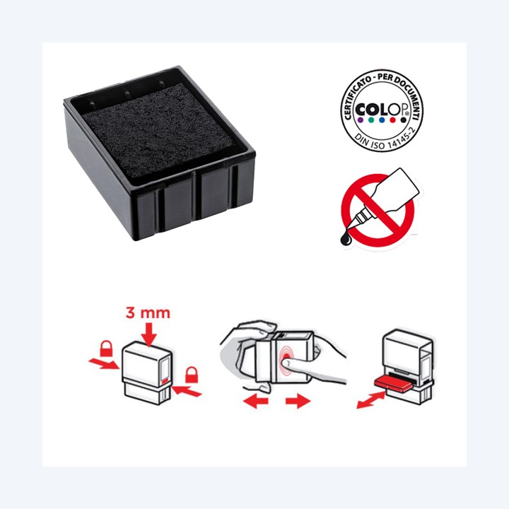 Tampone di ricambio E/Q43 nero Colop | Ecotempo