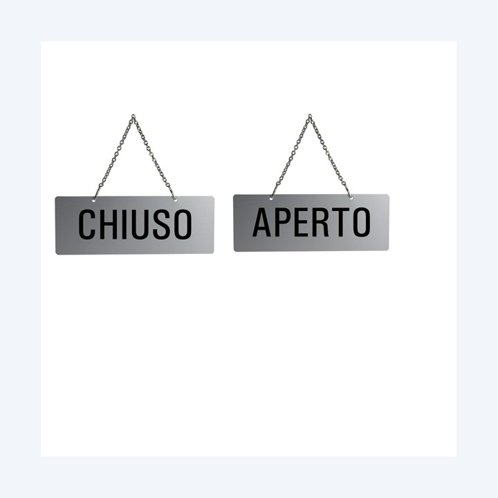 Cartello con catenella APERTO/CHIUSO — 61374 | Ecotempo