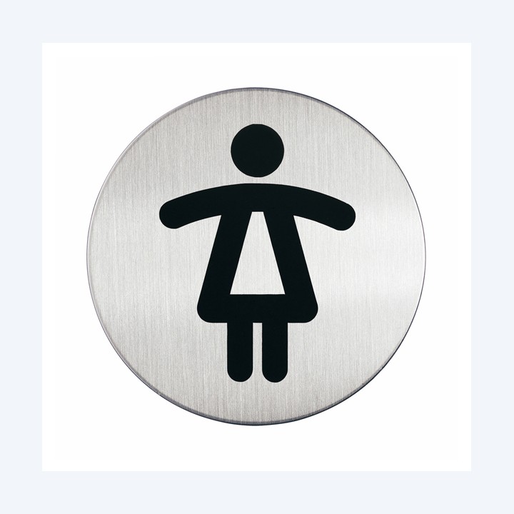 Pittogramma adesivo WC donne diametro — 61376 | Ecotempo