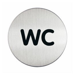 Pittogramma adesivo WC diametro 8,3 cm acciaio Durable | Ecotempo