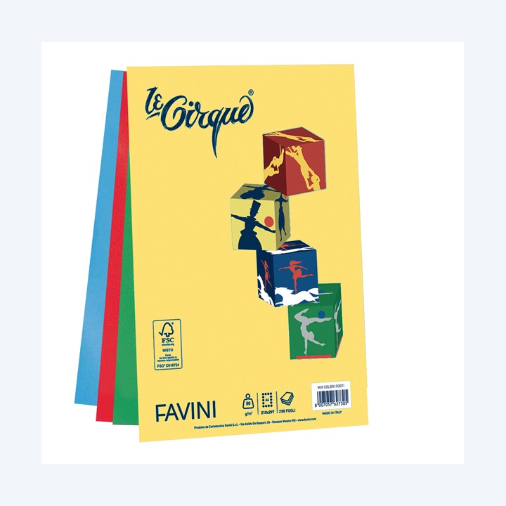 Carta Le Cirque A4 80 gr mix 4 colori — 61656 | Ecotempo